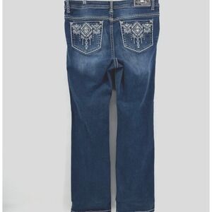 Grace in LA Women's Blue Denim P Straight Leg Jeans Size 17 Western 38x32
